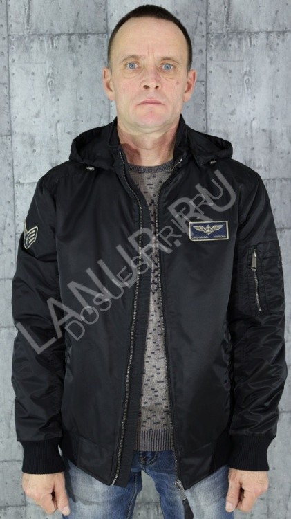 Мужская демисезонная куртка (весна/осень) бомбер на резинке CORBONA №1541